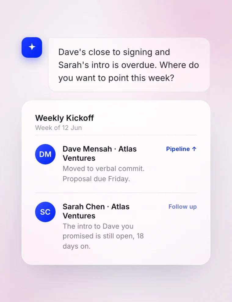 A weekly kickoff recap with Aldous
