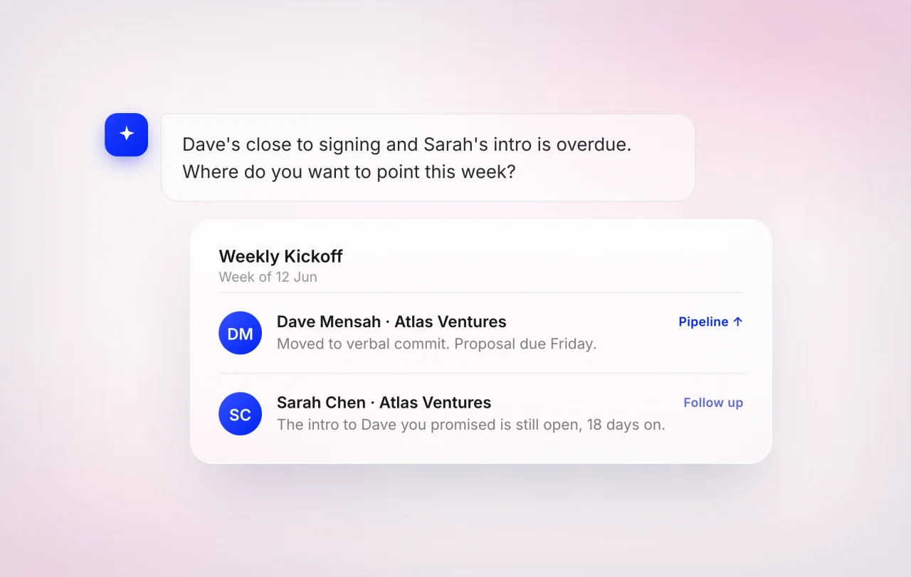A weekly kickoff recap with Aldous
