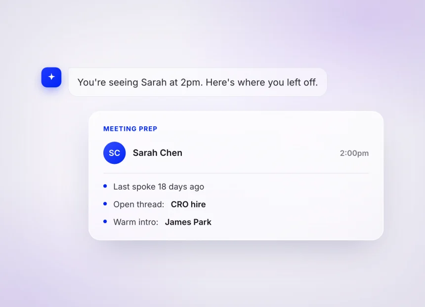 Aldous meeting-prep brief for a 2pm with Sarah Chen